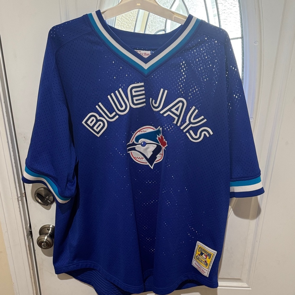 Mitchell & Ness Royal Blue Toronto Blue Jays Mesh Jersey with White & Teal Trim